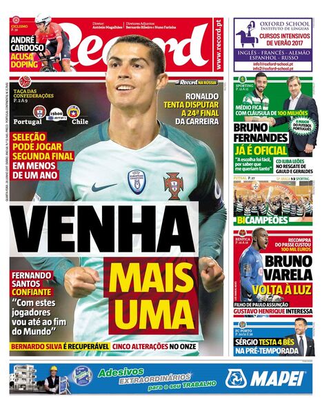 Quarta-feira, 28 de junho de 2017