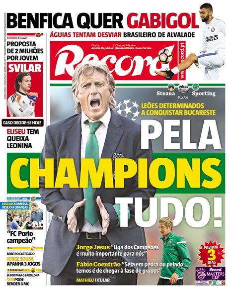 Quarta-feira, 23 de agosto de 2017