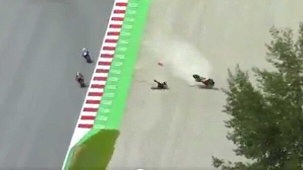 A brutal queda de Miguel Oliveira no GP da Áustria