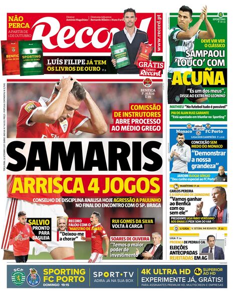 Terça-feira, 26 de setembro de 2017