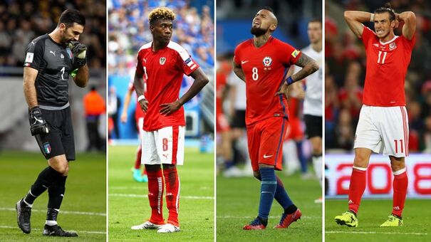 São craques mas vão ver o Mundial'2018 pela televisão
