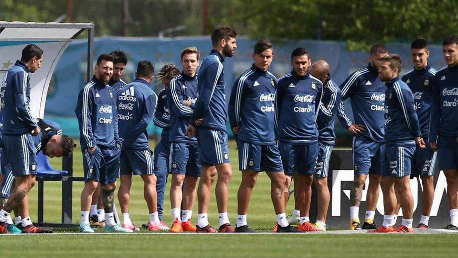 Salvio e Acuña na convocatória da Argentina