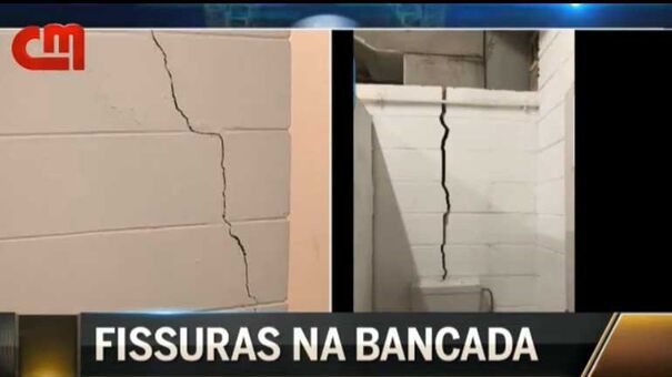 As fissuras no Estádio do Estoril que levaram ao adiamento do jogo com o FC Porto