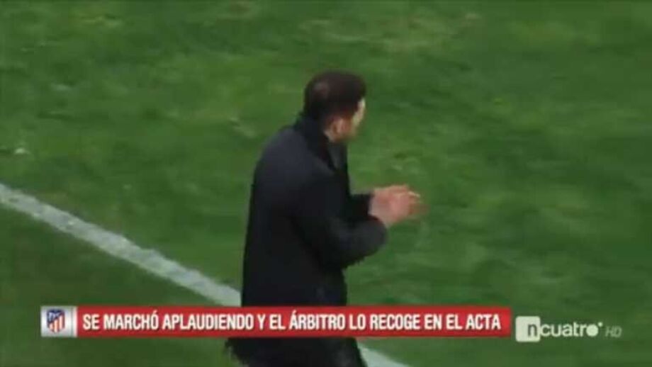 Os aplausos de Diego Simeone que valeram uma suspensão