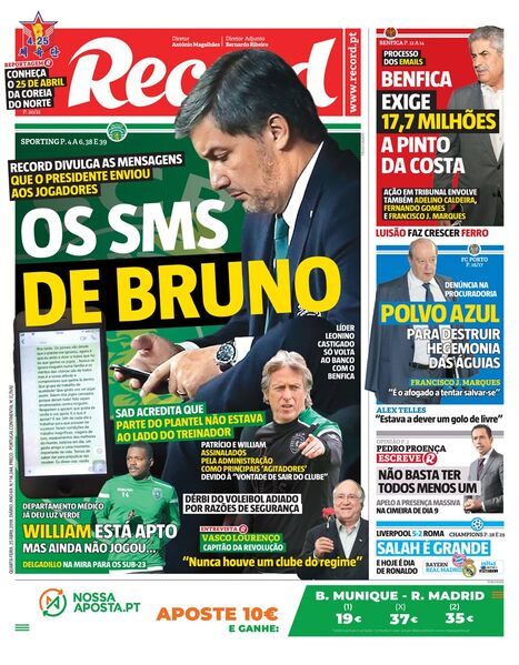 Quarta-feira, 25 de abril de 2018