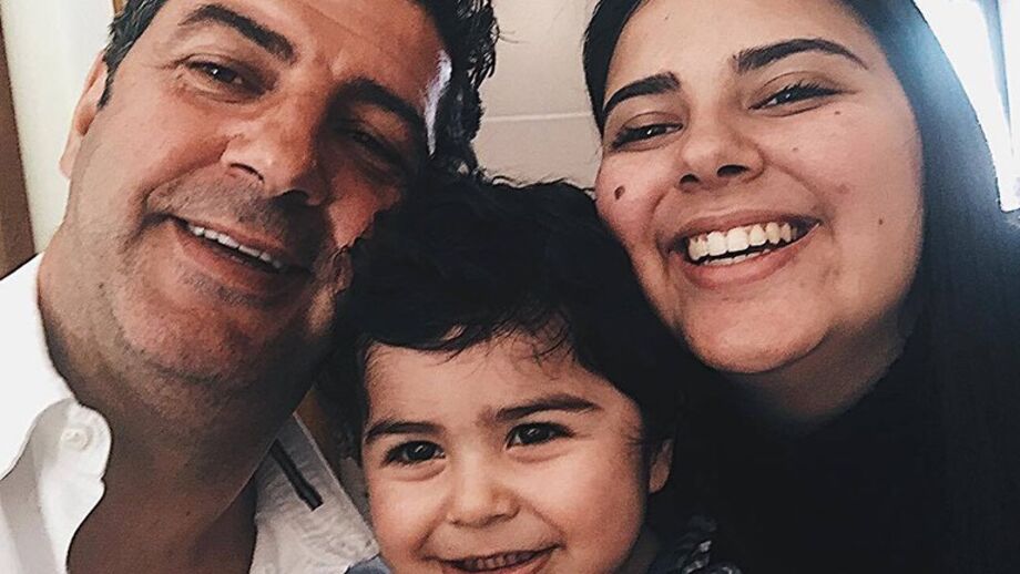 Rui Vitória divertido ao lado dos filhos