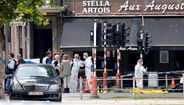 Polícia belga no local do tiroteio em Liège