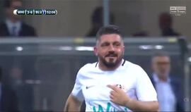 O jogo era a feijões, mas Gattuso... não perdoou