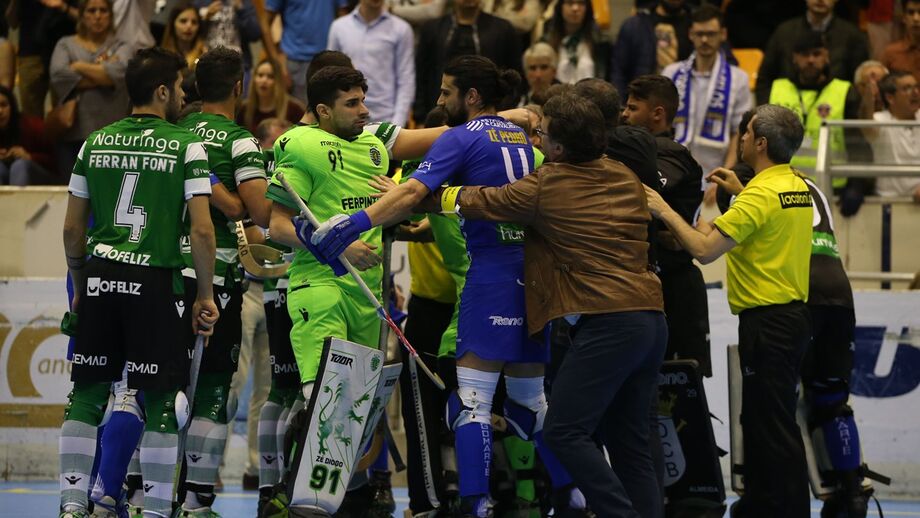 Confusão no final do Óquei de Barcelos-Sporting