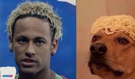Cabelo de Neymar entre os piores penteados de sempre e um prato de esparguete