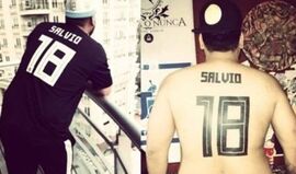 A incrível tatuagem de argentino em homenagem a Salvio