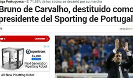 Ecos da saída de Bruno de Carvalho na imprensa internacional