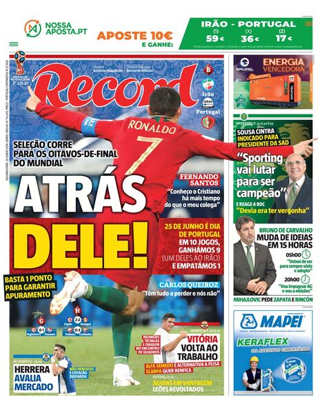 Segunda-feira, 25 de junho de 2018