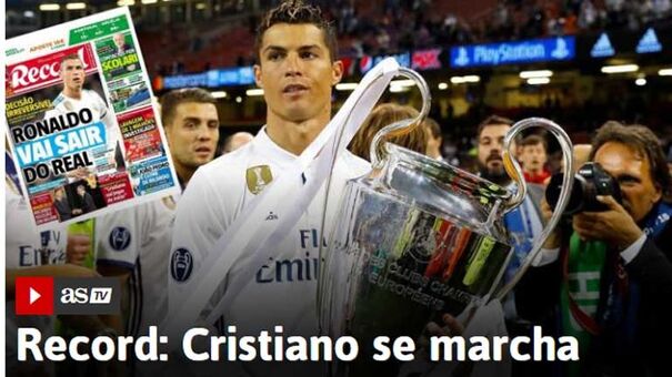 Notícia Record sobre Ronaldo deixa Espanha em ebulição
