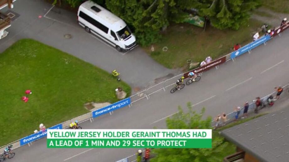 Geraint Thomas 'sobreviveu' a dois furos no Critério do Dauphiné