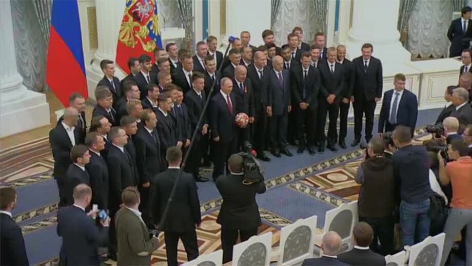 Seleção russa foi recebida no Kremlin