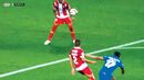 <strong>não é claro (CERTO)</strong>. A bola bateu no braço esquerdo (encostado ao corpo) de Diego Galo. Apesar de poder ficar a dúvida se poderia ter evitado o contacto da bola com o seu braço, não é uma situação clara e óbvia de mão na bola. Sem penálti