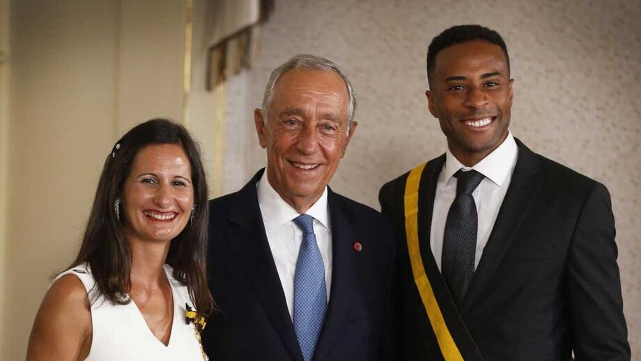 Nelson Évora e Inês Henriques condecorados pelo Presidente da República