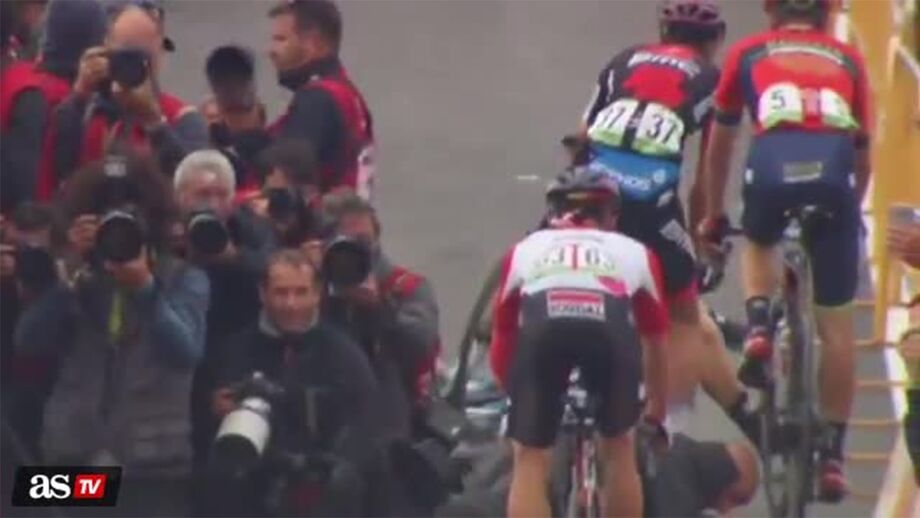 Caos no final da etapa da Vuelta