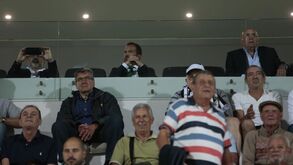 Frederico Varandas e Sousa Cintra na tribuna em Portimão