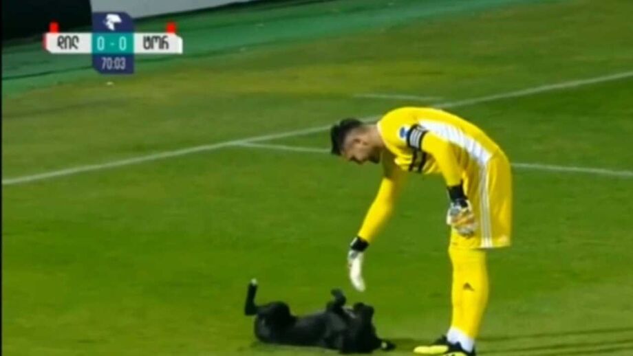 Jogo na Géorgia teve uma invasão de campo muito especial