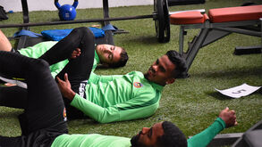 Plantel ficou pelo ginásio