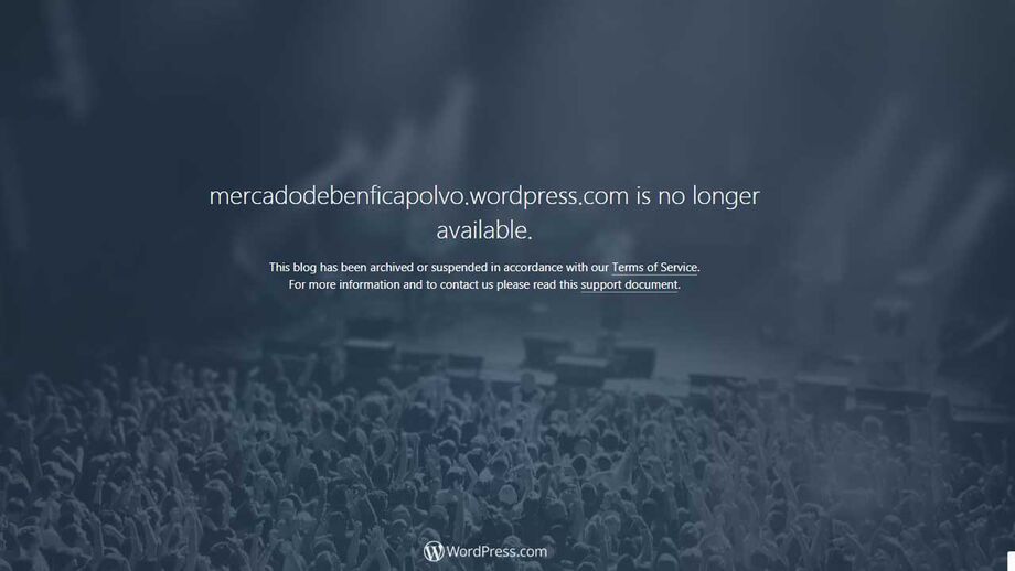Site que divulga emails do Benfica está suspenso
