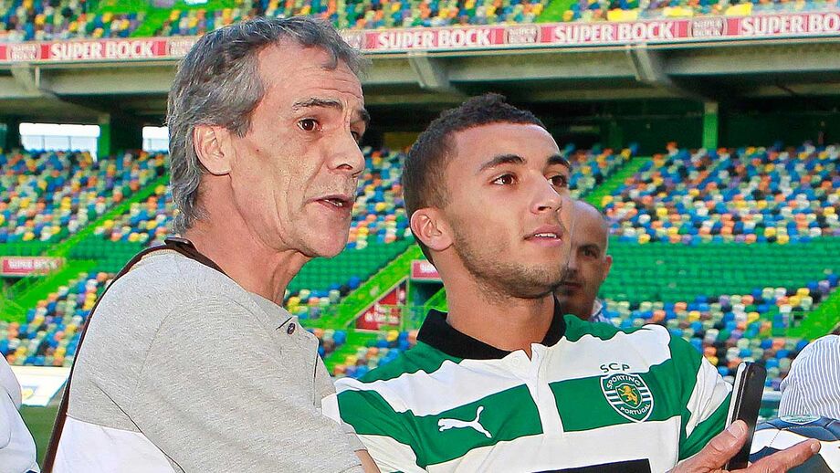 Mohamed Labyad com o filho em Alvalade em 2012