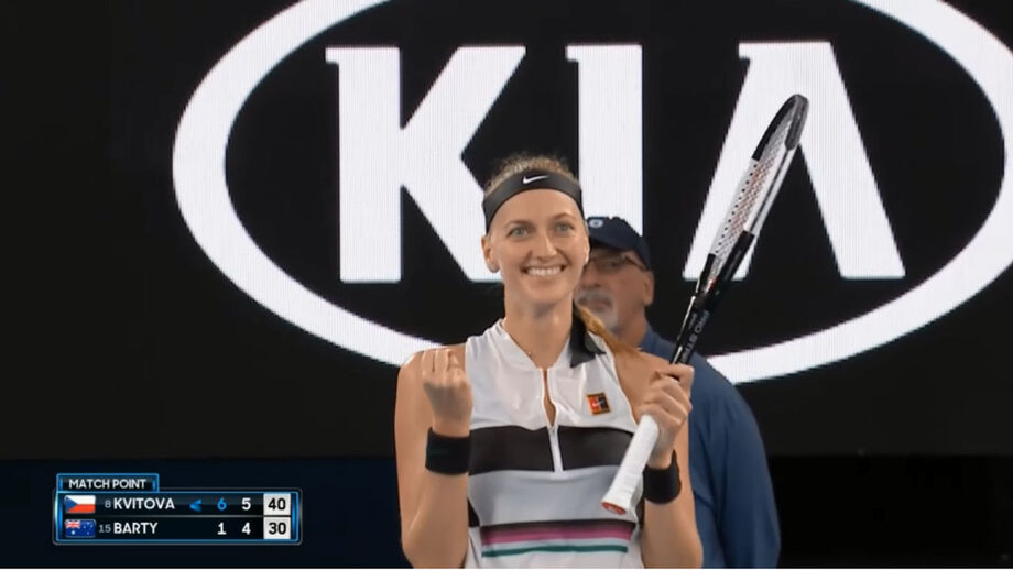 Open da Austrália: Kvitova dominou Barty para chegar às 'meias'