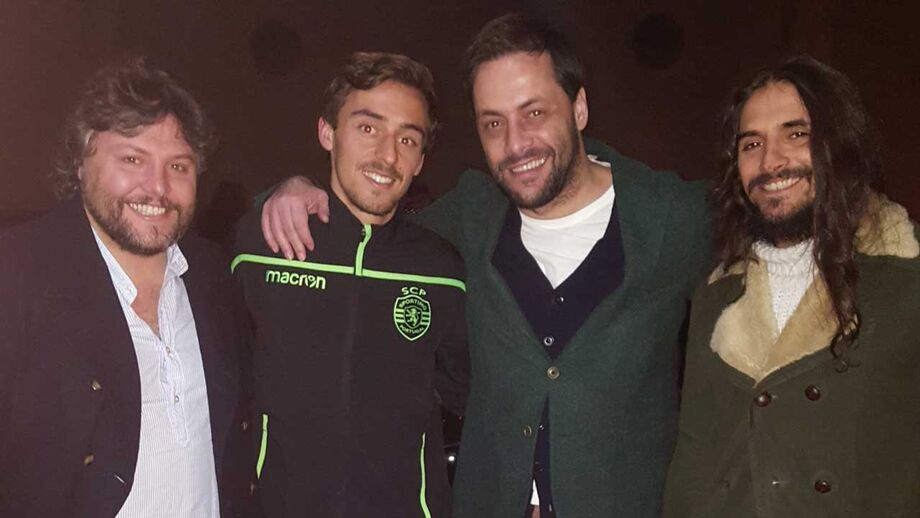 Francisco Geraldes com os três grandes: amigos sem olhar a cores