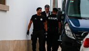 Pedro Dias às chegada a julgamento no Tribunal de Évora
