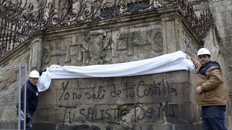 Catedral de Santiago de Compostela vandalizada