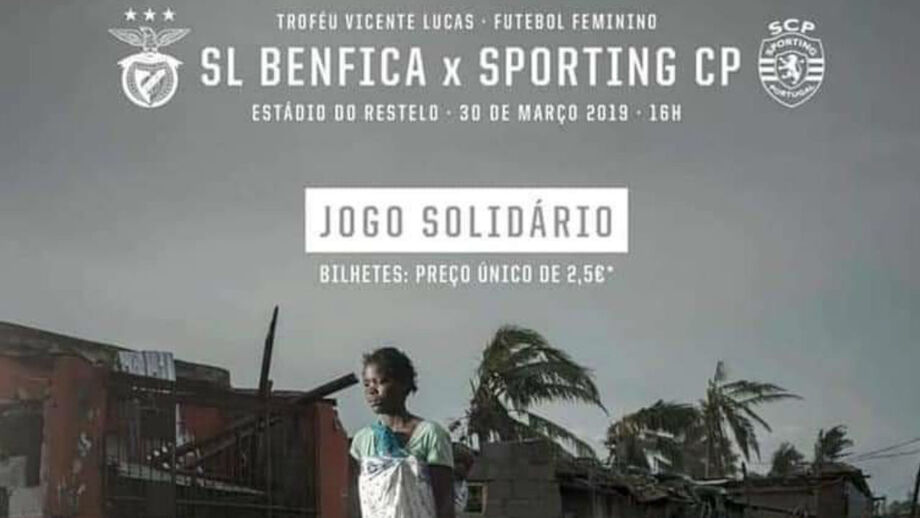 Dérbi de futebol feminino dia 30 em solidariedade com Moçambique