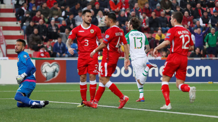 Grupo D: Rep. Irlanda vence em Gibraltar e iguala Suíça no topo
