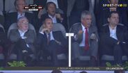 A reação de Vieira ao golo de Rafa