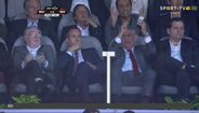 A reação de Vieira ao golo de Rafa