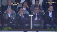 A reação de Vieira ao golo de Rafa