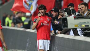 O momento que ninguém esperava na Luz: João Félix a festejar um golo com o irmão em pleno relvado