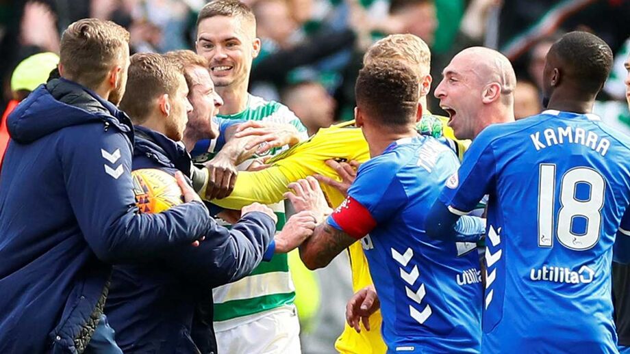 Jogador do Rangers enfrenta suspensão de dois jogos por agredir capitão do Celtic
