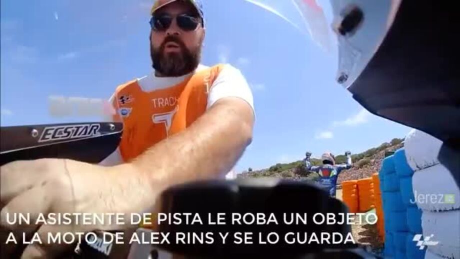 Comissário de pista apanhado a roubar peça da moto de Alex Rins