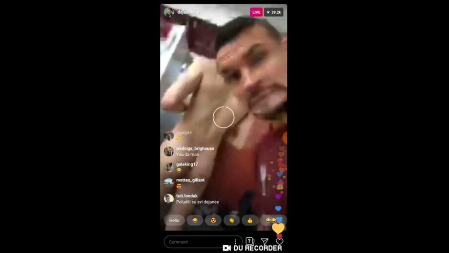 Lovren queria mostrar a festa... mas viu-se algo inesperado