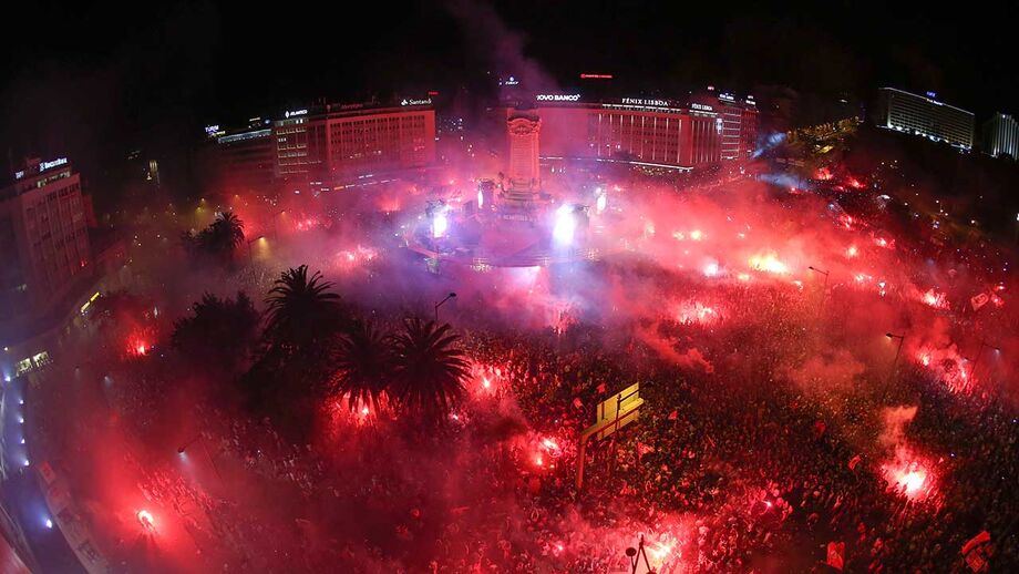 A preparação da polícia: festa do título mais avançada em Lisboa
