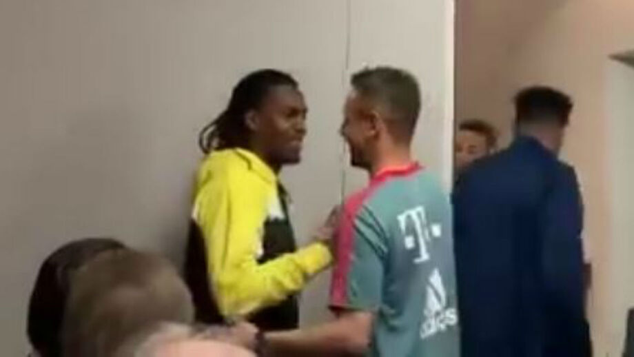 Renato Sanches marcou presença na conferência de despedida de Rafinha