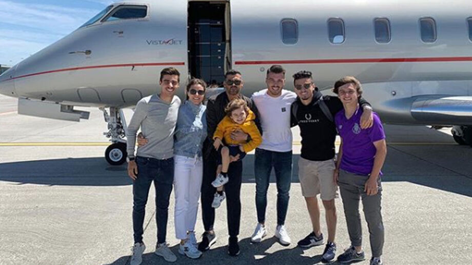 Sérgio Conceição e família em Itália