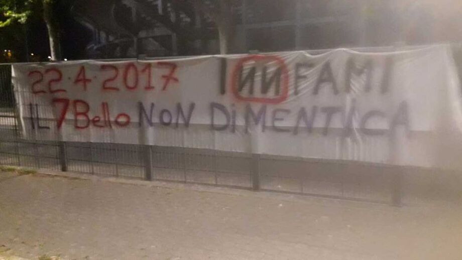 Adeptos da Fiorentina lembram Marco Ficini com crítica aos 'No Name Boys'
