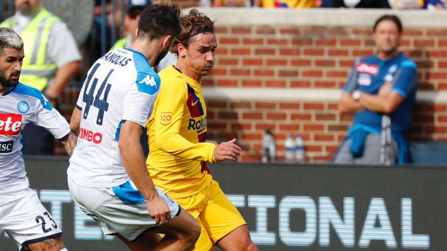 Barcelona goleia Nápoles por 4-0 na estreia de Griezmann a marcar