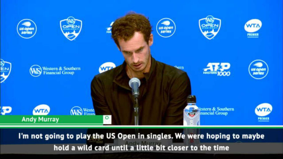 Andy Murray confirma que não vai jogar singulares no US Open