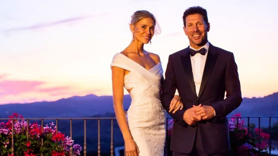 Diego Simeone e Carla Pereyra com casamento de sonho