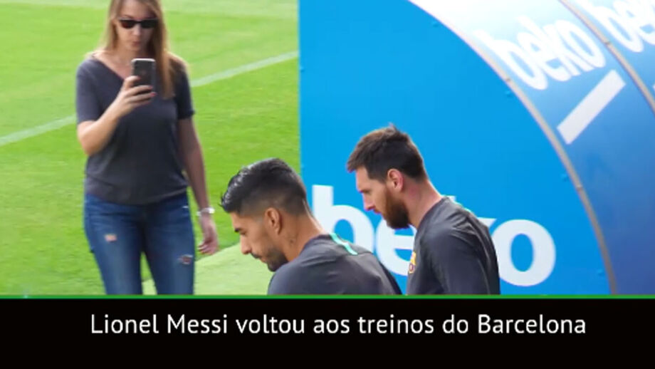 Messi volta aos treinos e desfaz as dúvidas