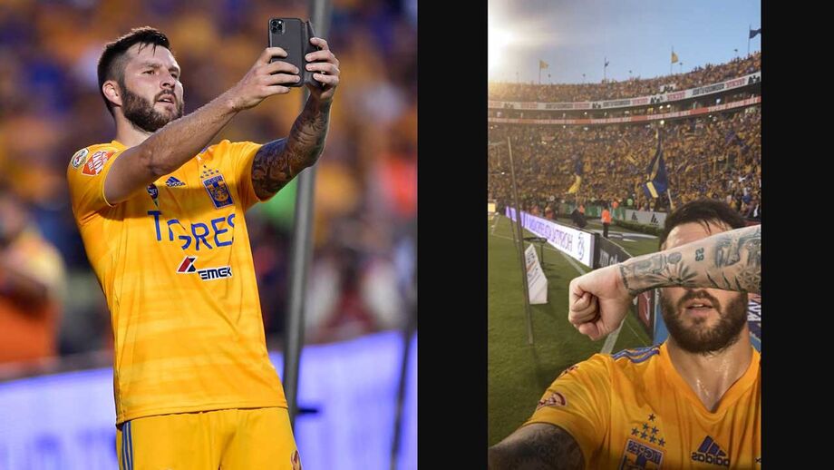 Gignac tira 'selfie à Totti' e aplica filtro do próprio festejo
